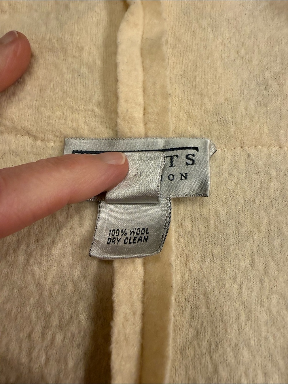 Talbots Cream Crochet-Trim Button Jacket - Picture 9 of 15